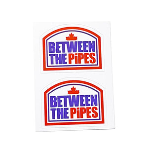 Between The Pipes™ Decals - Die-Cut Vinyl (2pk) FREE Shipping