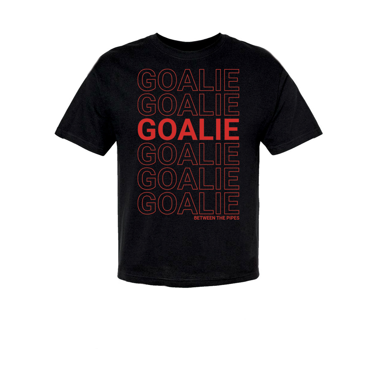 Adult - GOALIE GOALIE GOALIE Between the Pipes™ - Classic T-shirt Black