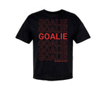 Load image into Gallery viewer, Adult - GOALIE GOALIE GOALIE Between the Pipes™ - Classic T-shirt Black
