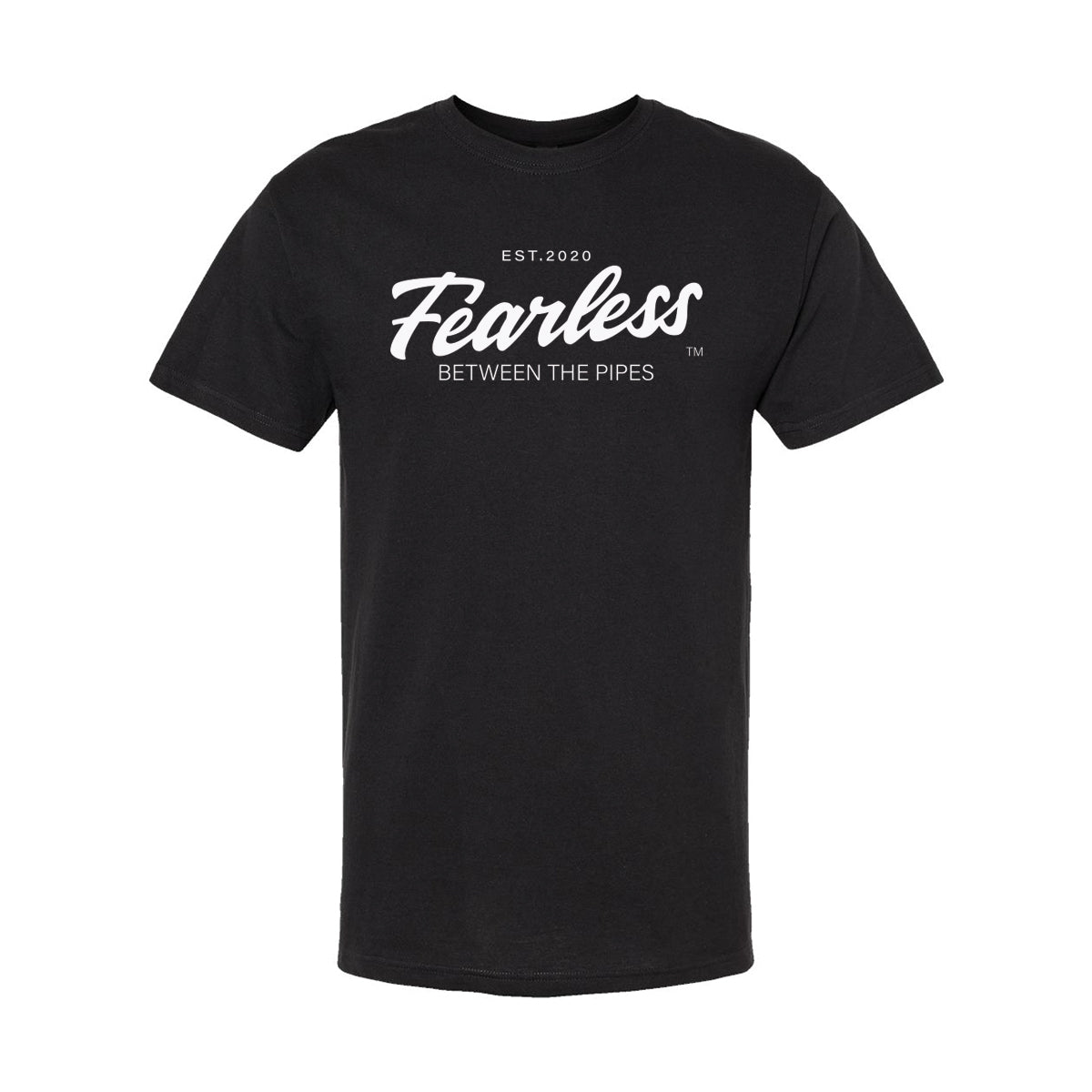 Adult - FEARLESS Between the Pipes™ - Classic T-Shirt - Black/Red/Blue