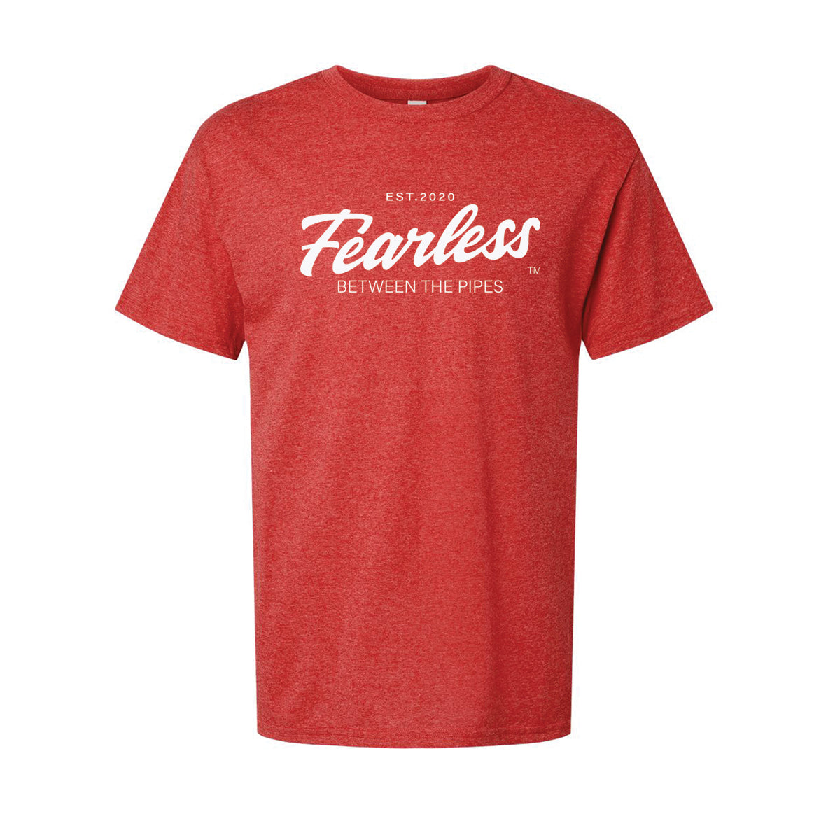 Adult - FEARLESS Between the Pipes™ - Classic T-Shirt - Black/Red/Blue