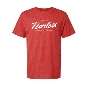 Adult - FEARLESS Between the Pipes™ - Classic T-Shirt - Black/Red/Blue