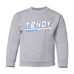 Load image into Gallery viewer, Youth - TENDY Between The Pipes ™ - Crewneck Pullover - Grey/Navy
