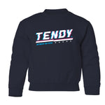 Load image into Gallery viewer, Youth - TENDY Between The Pipes ™ - Crewneck Pullover - Grey/Navy
